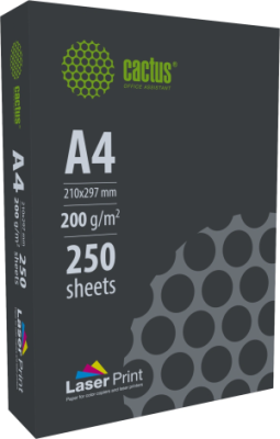 Бумага Cactus CS-LPA4200250 A4/200г/м2/250л./белый для лазерной печати