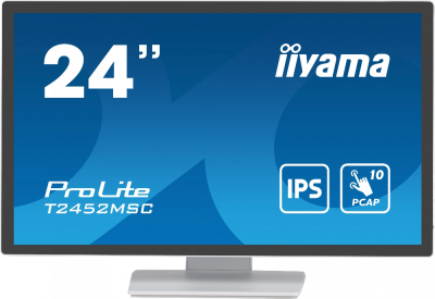 Монитор Iiyama 23.8" ProLite T2452MSC-W1 белый IPS LED 14ms 16:9 HDMI M/M матовая 1000:1 400cd 178гр/178гр 1920x1080 60Hz DP FHD USB Touch 5.6кг