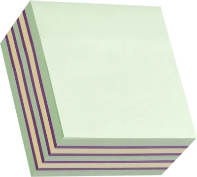 Блок самоклеящийся бумажный Stick`n 21342 76x76мм 400лист. 70г/м2 неон+пастель зеленый 3цв.в упак.