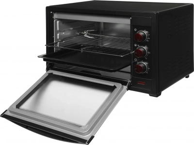 Мини-печь Hyundai MIO-HY102 50л. 2000Вт черный/красный