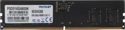 Память DDR5 2x8GB 4800MHz Patriot PSD516G4800K Signature RTL Gaming PC5-38400 CL40 DIMM 288-pin 1.1В Ret