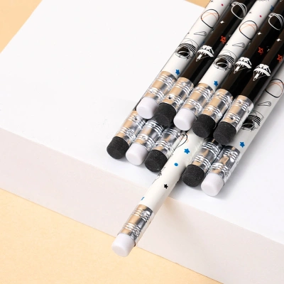 Карандаш ч/г Deli EC048-HB 2.2мм HB кругл. липа рисунок ластик