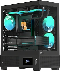 Корпус Formula Crystal E1 черный без БП ATX 5x120mm 3x140mm 2xUSB3.0 1xUSB3.1 audio bott PSU