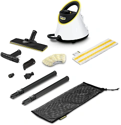 Пароочиститель напольный Karcher EasyFix SC 2 Deluxe 1500Вт белый/желтый