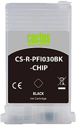 Картридж перезаправляемый струйный Cactus CS-R-PFI030BK-CHIP черный (55мл) для Canon imagePROGRAF TA-20/30/TM-240/340