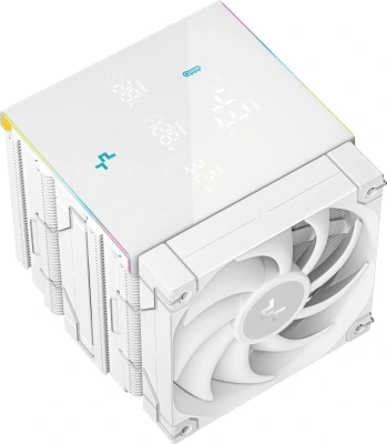 Устройство охлаждения(кулер) Deepcool AK620 Digital Pro Wh ARGB Soc-AM5/AM4/1151/1200/2066/1700 белый 4-pin 25dB Al+Cu LCD 260W 1491gr Ret (R-AK620-WHAPMN-G)