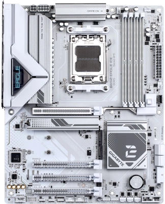 Материнская плата Gigabyte B850 EAGLE ICE SocketAM5 AMD B850 ATX AC`97 8ch(7.1) 2.5Gg RAID+HDMI+DP