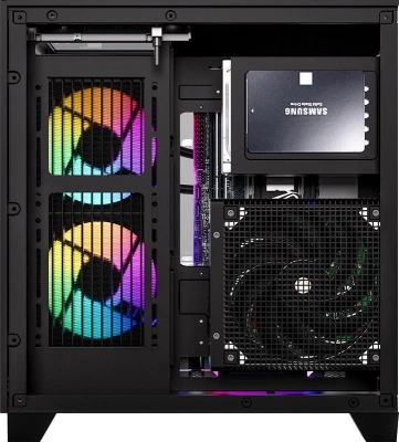 Корпус Formula Crystal Z9M черный без БП mATX 5x120mm 1xUSB3.0 audio bott PSU