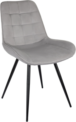Стул для дома Бюрократ CH-K2 св.серый Holland 09 металл черный на ножках (CH-K2_1/HL09)