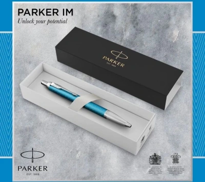 Ручка шариков. Parker IM Premium K318 (2143645) Blue Grey CT M син. черн. подар.кор.