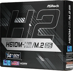 Материнская плата Asrock H610M-H2/M.2 D5 Soc-1700 Intel H610 2xDDR5 mATX AC`97 8ch(7.1) GbLAN+HDMI
