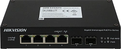Коммутатор Hikvision DS-3T0506HP-E/HS 4x1Гбит/с 2SFP 3PoE+ 1PoE++ 60W неуправляемый