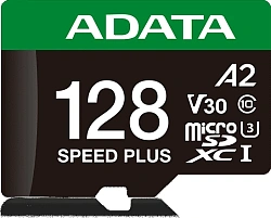 Флеш карта microSDXC 128GB A-Data UD128GUI3V30A2SP-RA1 Speed Plus + adapter