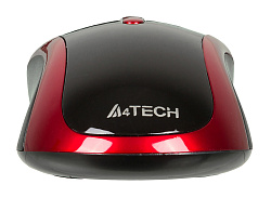 Мышь A4Tech V-Track Padless N-360 красный/черный оптическая 1200dpi USB 3but (N-360-2)