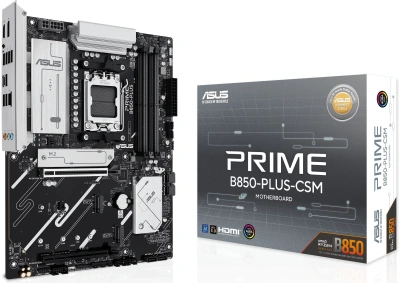 Материнская плата Asus PRIME B850-PLUS-CSM SocketAM5 AMD B850 4xDDR5 ATX AC`97 8ch(7.1) 2.5Gg RAID+HDMI+DP