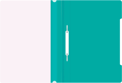 Папка-скоросшиватель Бюрократ -PS20TURG A4 прозрач.верх.лист пластик бирюзовый 0.12/0.16