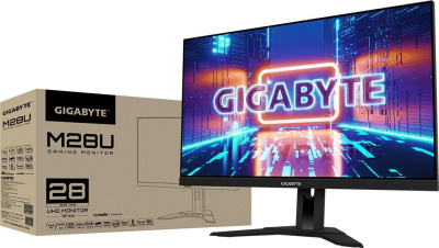 Монитор Gigabyte 28" M28U черный IPS LED 16:9 HDMI M/M матовая HAS 300cd 178гр/178гр 3840x2160 144Hz FreeSync DP 4K USB 6.93кг