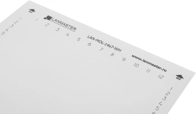 Маркер Lanmaster LAN-MOL-14X7-WH 14x7мм полиэстр (упак:420шт) для лазерных принтеров белый