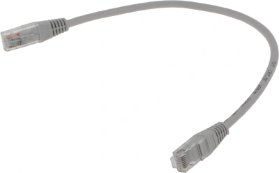 Патч-корд Lanmaster TWT-45-45-0.3-GY UTP RJ-45 вил.-вилка RJ-45 кат.5E 0.3м серый ПВХ (уп.:1шт)