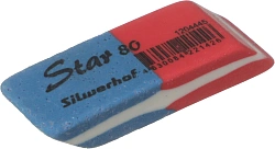 Ластик Silwerhof Star 80 181149 41x14x8мм каучук термопластичный синий