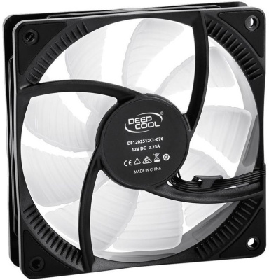 Вентилятор для корпуса Deepcool RF 120 RGB 120х120x25 черный 4-pin 27дБ (DP-FRGB-RF120-1C) Ret