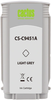Картридж струйный Cactus CS-C9451A №70 св.сер.пигм. (130мл) для HP DJ Z3100 с чипом