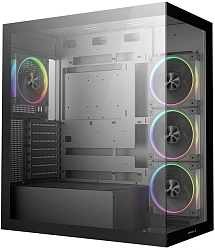 Корпус Deepcool CG580 4F V2 черный без БП ATX 6x120mm 3x140mm 2xUSB3.0 audio bott PSU