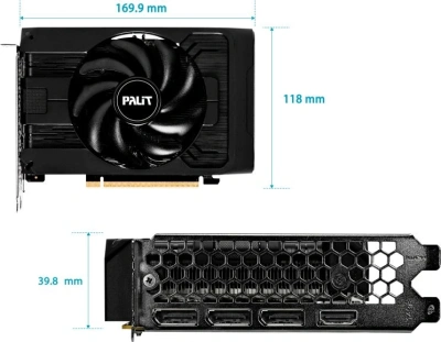 Видеокарта Palit PCI-E 5.0 PA-RTX5050 STORMX OC NVIDIA GeForce RTX 5050 8Gb 128bit GDDR6 2280/28000 HDMIx1 DPx3 HDCP Ret