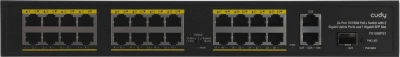 Коммутатор Cudy FS1026PS1 (L2) 24x100Мбит/с 2x1Гбит/с 1SFP 24PoE 24PoE+ 300W неуправляемый