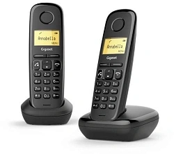 Р/Телефон Dect Gigaset A270 Duo Rus черный (труб. в компл.:2шт) АОН