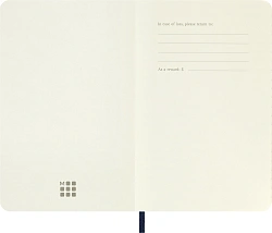 Блокнот Moleskine CLASSIC SOFT QP611B20 Pocket 90x140мм 192стр. линейка мягкая обложка синий сапфир