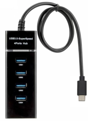 Разветвитель USB-C Digma DHUB-4USB-C-3.0 4порт. черный
