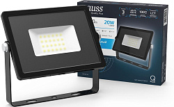 Прожектор уличный Gauss Qplus 613511320 светодиодный 20Втчерный