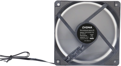 Вентилятор для корпуса Digma DFAN140PWM-1BK 140х140x25 черный 4-pin 28дБ Ret