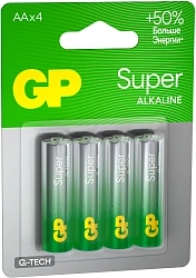 Батарея GP Super 15AA21-2CRSBC4 AA (4шт) блистер