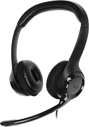 Наушники с микрофоном Logitech H390 черный 1.9м накладные USB оголовье (981-001577)