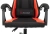 Кресло игровое Zombie Rudger черный/красный ткань/эко.кожа с подголов. крестов. пластик