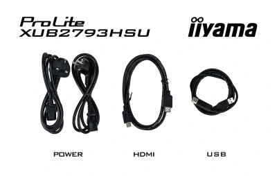 Монитор Iiyama 27" ProLite XUB2793HSU-B6 черный IPS LED 1ms 16:9 HDMI M/M матовая HAS Piv 250cd 178гр/178гр 1920x1080 100Hz DP FHD USB 5.4кг
