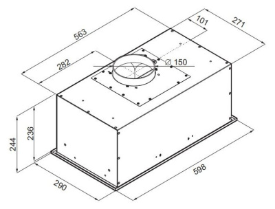 Вытяжка встраиваемая Maunfeld Crosby Power 60 черный управление: кнопочное (1 мотор)