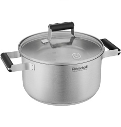 Кастрюля Rondell Bayoneta RDS-1808 5.1л. d=24см (с крышкой) стальной