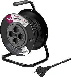 Удлинитель силовой Defender ExtR2G-01-30 (99854) 2x0.75кв.мм 4розет. 30м ПВС 6A катушка черный