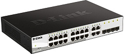 Коммутатор D-Link DGS-1210-20/F2A 16x1Гбит/с 4xКомбо(1000BASE-T/SFP) настраиваемый