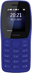 Мобильный телефон Nokia TA-1416 105 DS синий моноблок 1.77" 120x160 Series 30+ GSM900/1800 Protect