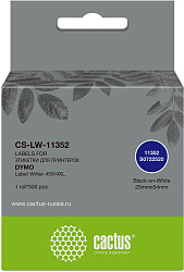 Этикетки Cactus CS-LW-11352 сег.:54x25мм черный белый 500шт/рул Dymo Label Writer 450/4XL