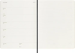 Еженедельник Moleskine CLASSIC SOFT WKNT XL 190х250мм 144стр. мягкая обложка черный