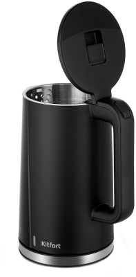 Чайник электрический Kitfort КТ-6612-1 1.7л. 2200Вт черный корпус: металл/пластик