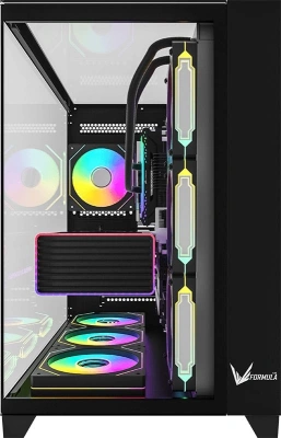 Корпус Formula Crystal Z9 черный без БП ATX 7x120mm 2xUSB3.0 audio bott PSU