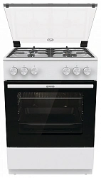 Плита Газовая Gorenje GG6A11WF белый (стеклянная крышка) реш.чугун