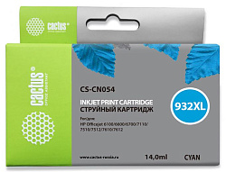 Картридж струйный Cactus CS-CN054 №933XL голубой (14мл) для HP DJ 6600 с чипом