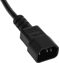 Шнур питания Lanmaster LAN-PP19/14-1.0-BK проводник.:3x0.75мм2 1м 220В 10А черный